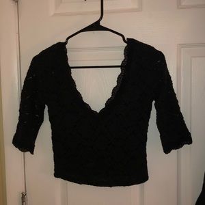 Lace Deep V Shirt